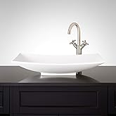 Signature Hardware 250926 Violette 26" Resin Vessel Bathroom Sink - White