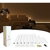 Luma Cove The 8.2FT/2.5M Modular Channel Assembly Kit for The Concealment of LED Strip Lighting Renter Friendly Baseboard Uplight Cove Light Wall Washer Lighting Decor for Renters