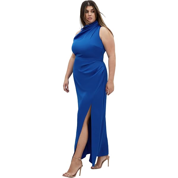 chinese dress ladies City Chic Women's Apparel womens Plus Size Maxi Plait Detail Dress, Black,  22 Plus at Amazon Women's Clothing store