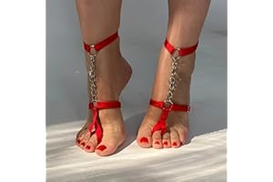 Chain Gothic Black Elastic Band Bandage Anklet Bracelet For Women High Heel Summer Barefoot Ankle Sandals Prom Foot Belt