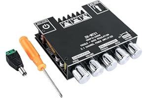 Hosyond 2.1 Channel Bluetooth Audio Power Amplifier Board 50W×2+100W with Treble and Bass Control for DIY Bluetooth Speaker Home Theater