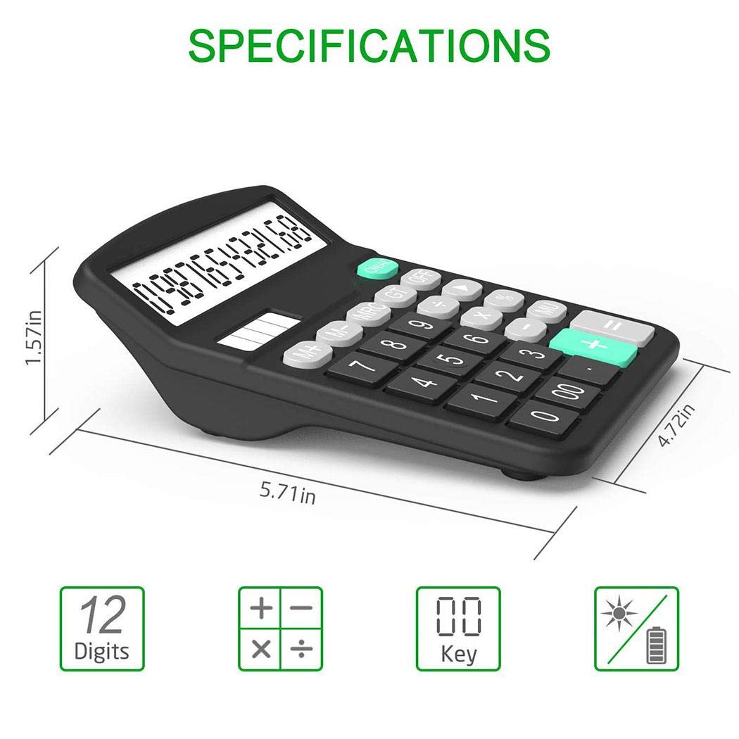 XioNiu Solar Battery Calculator Portable Large LCD Display Office Calculator Basic