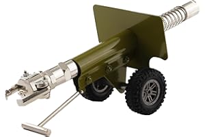 FAITIO Mini Firecracker Launching Cannon Model, Stainless Steel Artillery Cannon Model with Mechanism Great for Outdoor Games, Military Model Collection Ornaments, Christmas Celebration Toy Gift, Green