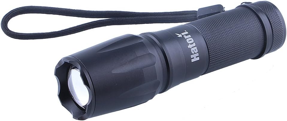 Hatori 1000 Lumens Zoomable Xm-l T6 LED 26650 18650 3x AAA Zoom Flashlight Torch Lamp