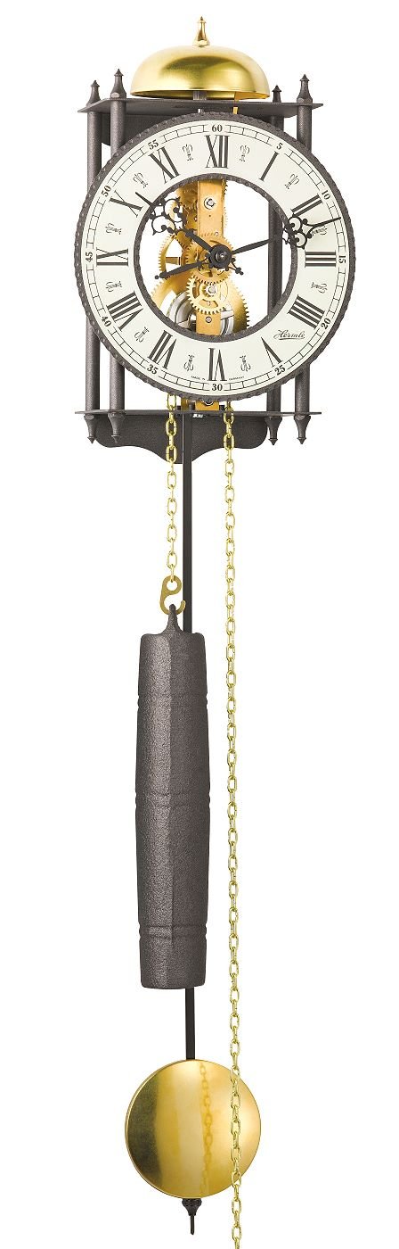 Hermle 70974-000711 Mechanical Skeleton Wall Clock with Hour Strike