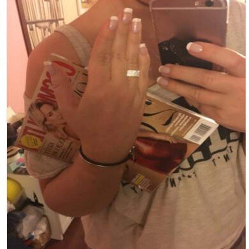 kirken Women Men Ring 5 Row Rhinestone Fashion Stainless Steel Engagement Wedding Rings Gift