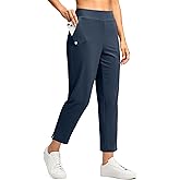 G GRADUAL Women's Pants Ankle 7/8 Golf Pants 3 Pockets Stretchy Petite Travel Pants Inner Drawstring for Work Business Casual