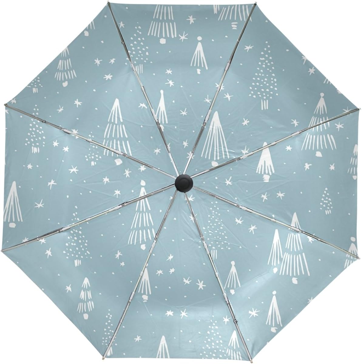 My Daily Christmas Tree And Snowflake Travel Umbrella Auto