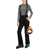 Pioneer Camp Women's Snow Pants Ski Bibs Waterproof Insulated Snowboard Overalls Winter Cargo Hiking Pants with Suspenders