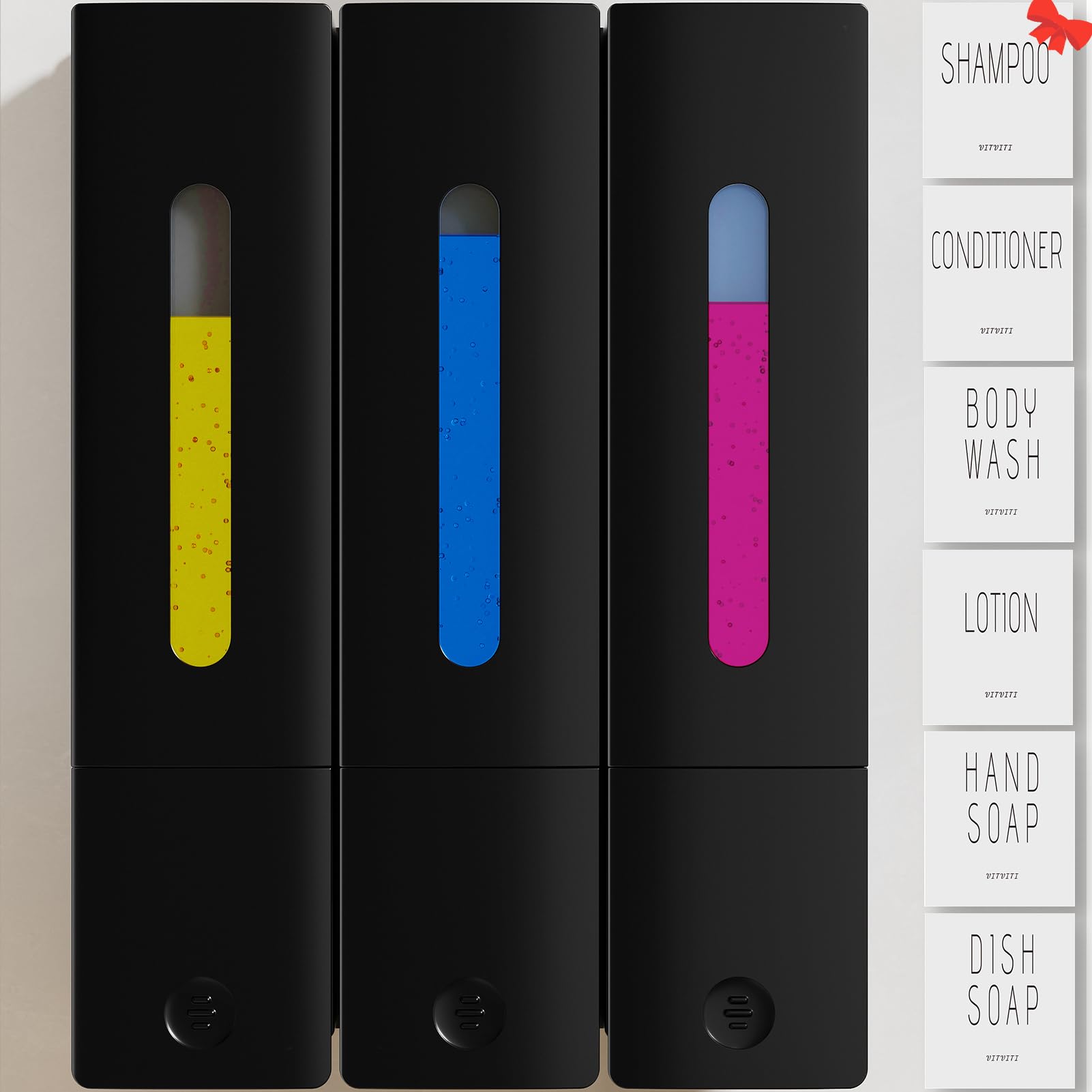 VITVITI Shampoo and Conditioner Dispenser for