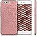 kwmobile Case for Huawei P10 - Shockproof Protective Bling Glitter Sparkle Hard Back Cover - Rose Gold