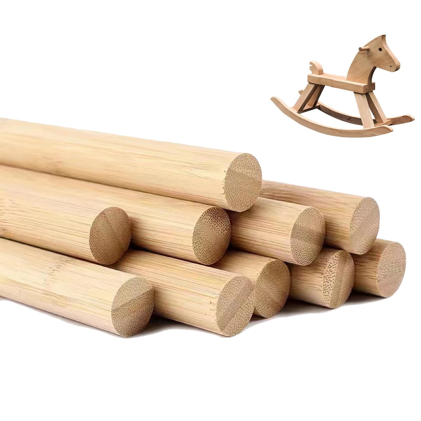 Photo 1 of DaTpuik 1/2 x 17.5 Inch 10 PCS Dowel Rods Wood Sticks Wooden Dowel Rods - Unfinished Bamboo Sticks - for Crafts and DIYers