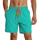 HODOSPORTS Mens Swim Trunks 7" Quick-Dry Swim Shorts with Mesh Lining and Pockets
