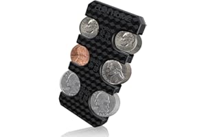 NINONLY Coin Holder for Car, Silicone Coin Organizer Change Holder for Car, Portable Storage 32 Coins Include Penny, Nickel, Dime and Quarter