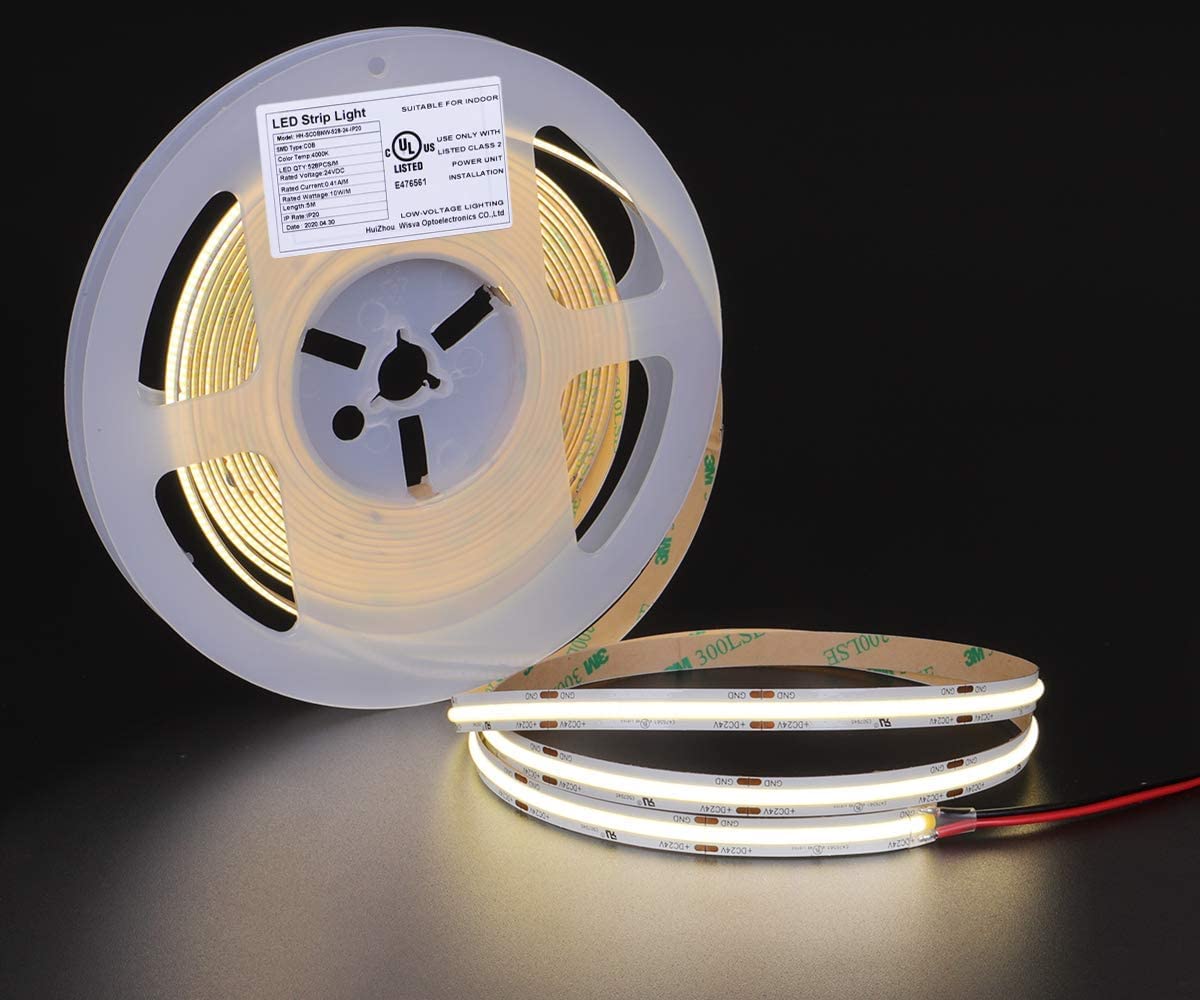 dephen UL-Listed COB LED Strip Lights - 5m/16.4ft