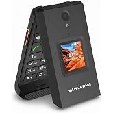VAHVARNA Unlocked Flip Phone (16GB) 2.8" Touchscreen Rugged Cell Phone Android 11, IP68 Water Resistant, 4G LTE GSM Single Nano Slot, Compatible with T-Mobile, AT&amp;T (Black)