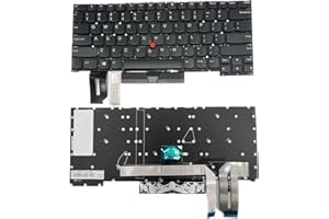 LIXSUNTEK Replacement US Keyboard for Lenovo ThinkPad T490S T495S T14S P1 X1 Extreme Gen1 Gen2 Laptop No Frame (NO Backlight)