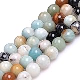 8mm Amazonite Semi Precious Gemstone Round Loose Beads for Jewellery Making DIY Handmade Craft Supplies 15" Big Large Hole