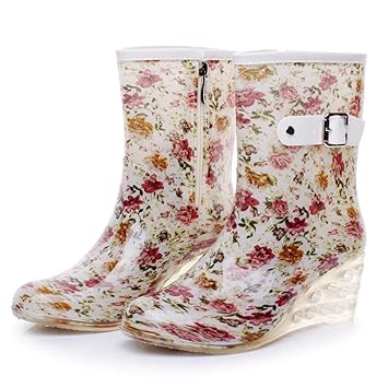 womens wedge rain boots
