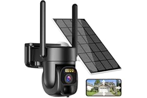 2K 3MP Security Cameras Wireless Outdoor, Solar/Battery Powered Cameras for Home Security with Spotlight Siren, Motion Detect