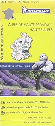 Download Carte Alpes-de-Haute-Provence, Hautes-Alpes Michelin PDF