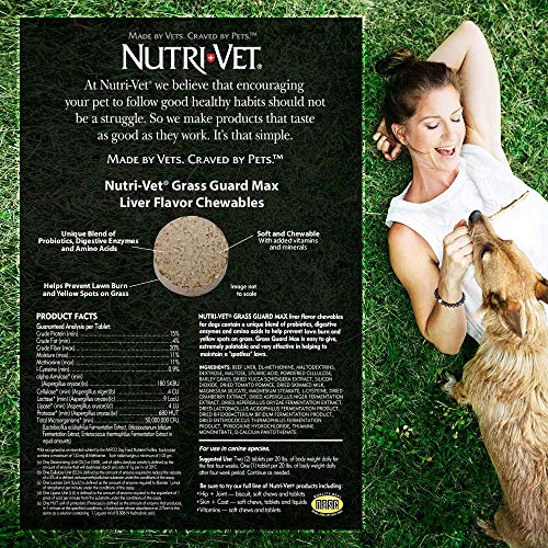 NutriVet Grass Guard Chewables For Dogs Prevent Lawn Burn From Dog
