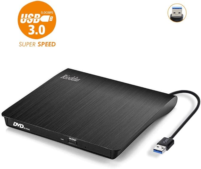 External CD Drive USB 3.0 Portable CD DVD +/RW Drive DVD/CD ROM