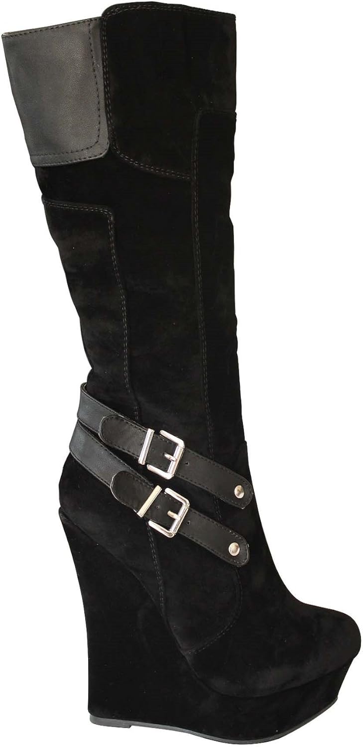 black platform boots amazon