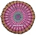 Boho Room Decor Aesthetic: Vintage Indie Purple 32 Inches Indian Mandala Round Pillows Meditation Cushion Cover, Perfect for Cottagecore Hippie Room Decor (Purple, 32 Inches (81 Cms.)