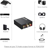MICROWARE 192KHz DAC Converter Toslink to Analog Stereo RCA 3.5mm PS3 PS4 Xbox view 7