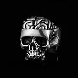 FEBRUBY - Cool Stuff Skull Thingker Ring Gothic