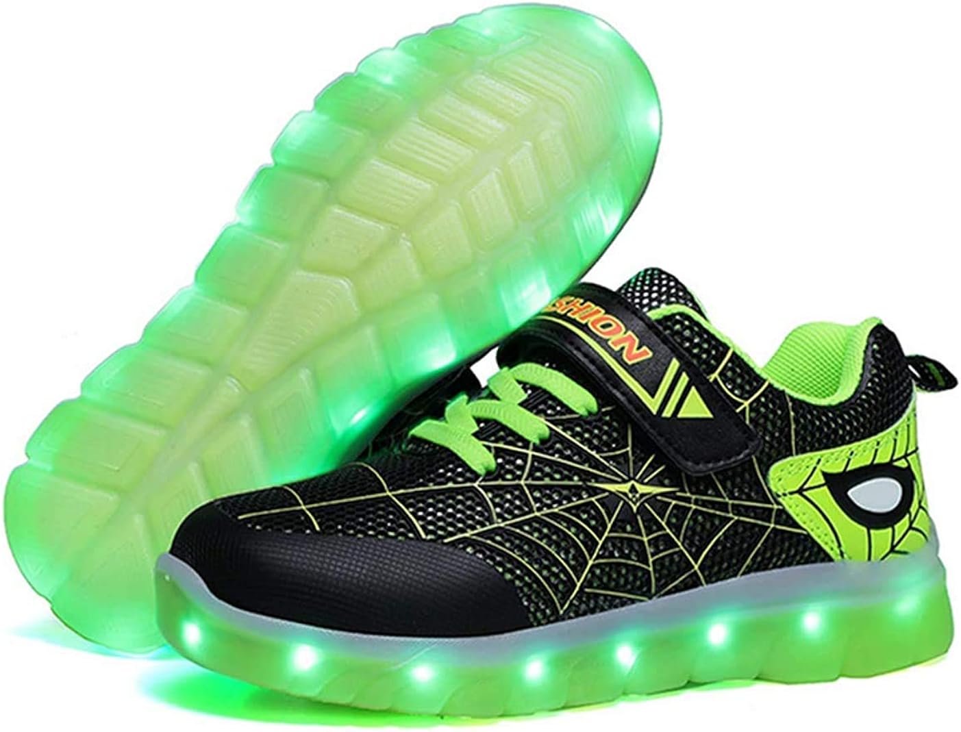 Kids LED Light Up Shoes Rechargeable Luminous Sneakers Trainers for Boys Girls New Spiderman