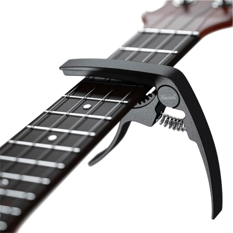 HAVENDI Capo for Guitar with 3 Picks Universal Clamp Easy to Use