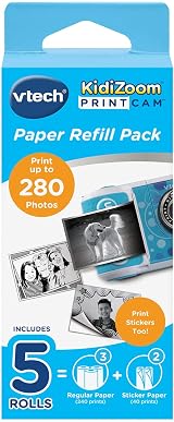 VTech KidiZoom PrintCam Thermal Paper Refill Set 240 Prints 2 Sticker Rolls