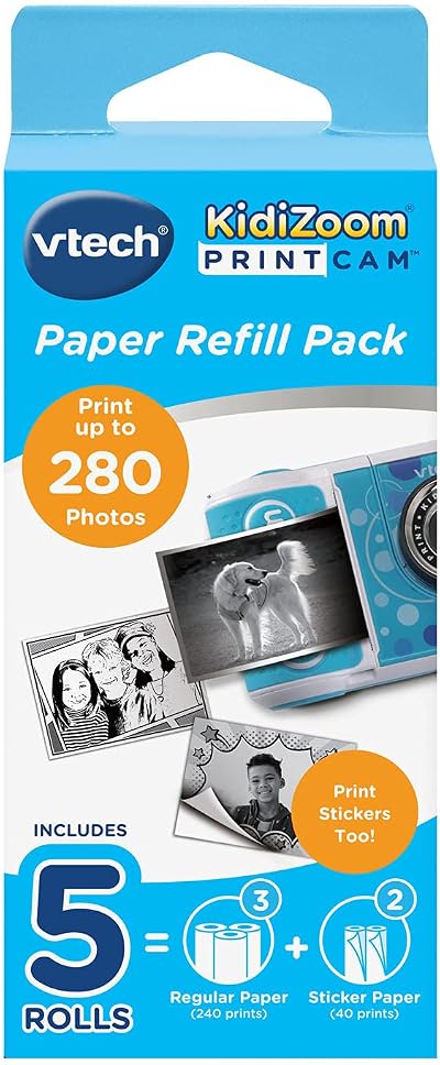 VTech KidiZoom PrintCam Thermal Paper Refill Set 240 Prints 2 Sticker Rolls