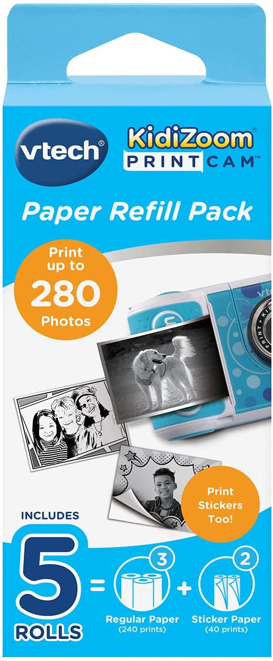 VTech KidiZoom PrintCam Thermal Paper Refill Set 240 Prints 2 Sticker Rolls