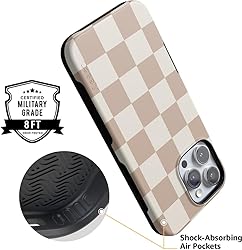 Casely iPhone 16 Pro Max Case Neutral Checkerboard