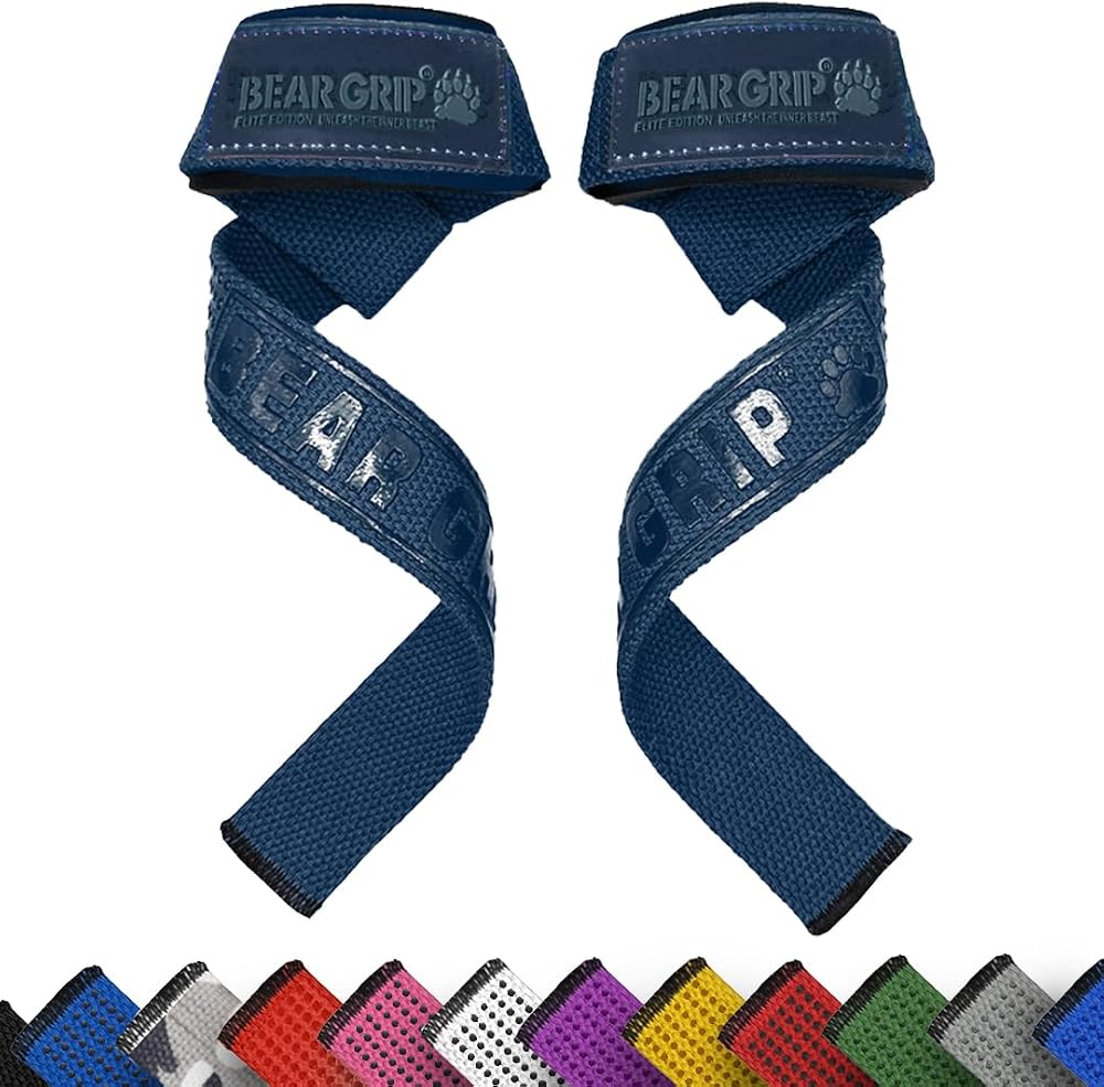 BEAR GRIP Straps Premium Neoprene Padded Heavy Duty 21in Navy Blue