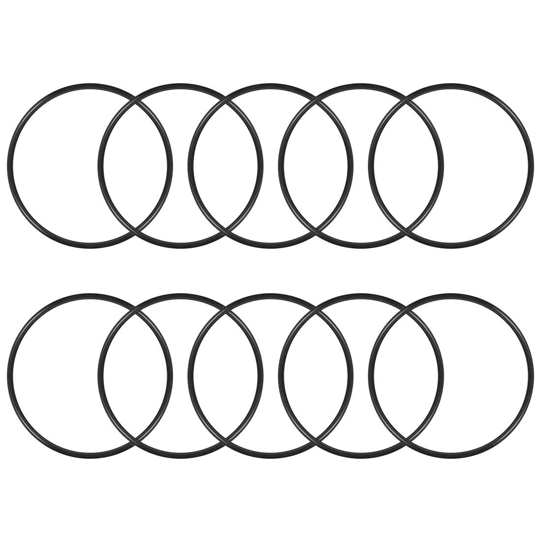 sourcingmap Nitrile Rubber O-Rings 90mm OD 85.2mm ID 2.4mm Width, Metric Sealing Gasket for Automotive Machine Plumbing, Pack of 10