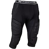 McDavid Mens Football Integrated 7 Pad ¾ Compression Tights, Protection for HIPS, Thighs, Tailbone & Knees, Adult