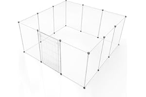 BRIAN & DANY Dog Playpen Portable for Small Animals, Dog Play Pen Indoor, Transparent Pet Playpen for Puppies, Cats, 80" L x 40" W x 28" H