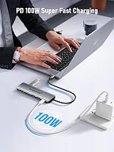 Lemorele USB C Dock 10 in 1 Dual HDMI 4K 100W PD 4 USB 3.0 SD/TF Dock view 6