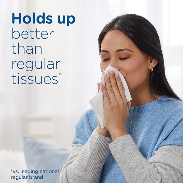 PUFFS PLUS LOTION FACIAL TISSUES, 1 FAMILY BOX, 124 TISSUES PER BOX, ALLERGIES AND COLDS
