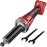 1100W Brushless Braking Die Grinder Compatible with Milwaukee 18V Battery, 3 Level Variable Speed Up to 26000RPM, 1/4" Precision Drill Chuck for Grinding, Polishing, Drilling (Batteries Not Included)