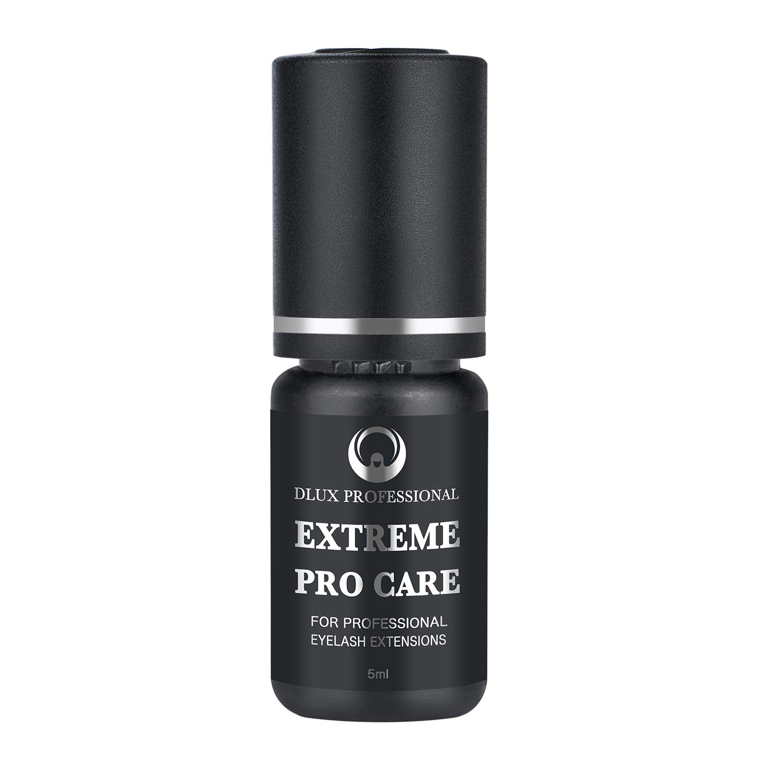 Dlux Professional- Extreme Pro Care Professional Luxury Semi-Permanent Eyelash Extension Black Glue 5ml, for Ultra Strong, Lash Extensions Adhesive, 2 Sec Time Retention, Up to 6 Weeks, Lash Supplies