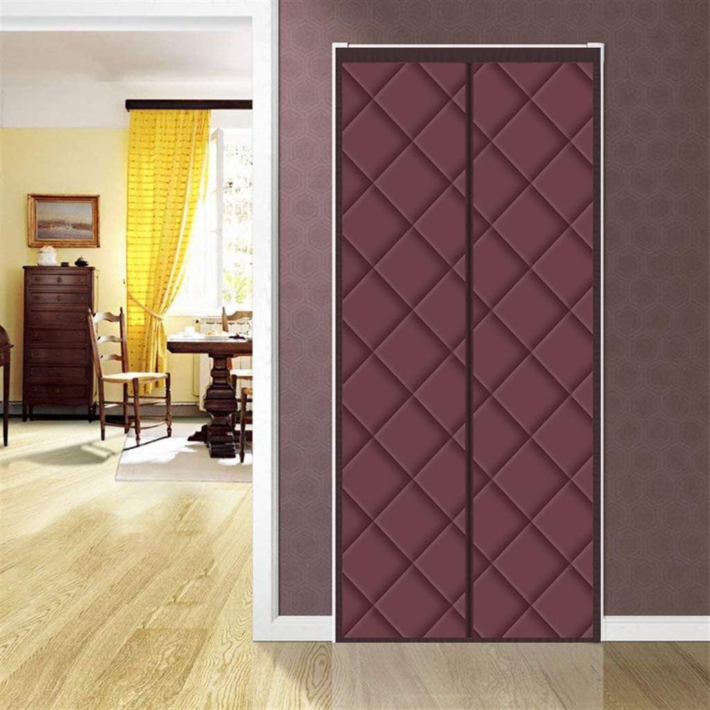 Thermal Door Curtain, Noise Reduction Keep Warm Cotton Curtain Thicken Folding Doors