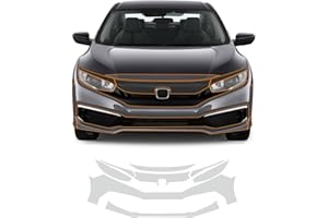 FDAIUN for Honda Civic Trim Level 2019-2021 PPF Precut Car Paint Protective Film Self Healing TPU HD Film Scratch Protector Exterior Accessories (Front Bars + Headlights 8Pcs)