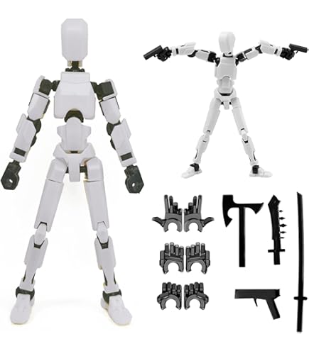Amazon.com: MerryXD T13 3D Action Figure,Assembly Completed Dummy