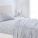 AmazonBasics Lightweight Super Soft Easy Care Microfiber Sheet Set with 16" Deep Pockets - Twin XL, Blue Floral