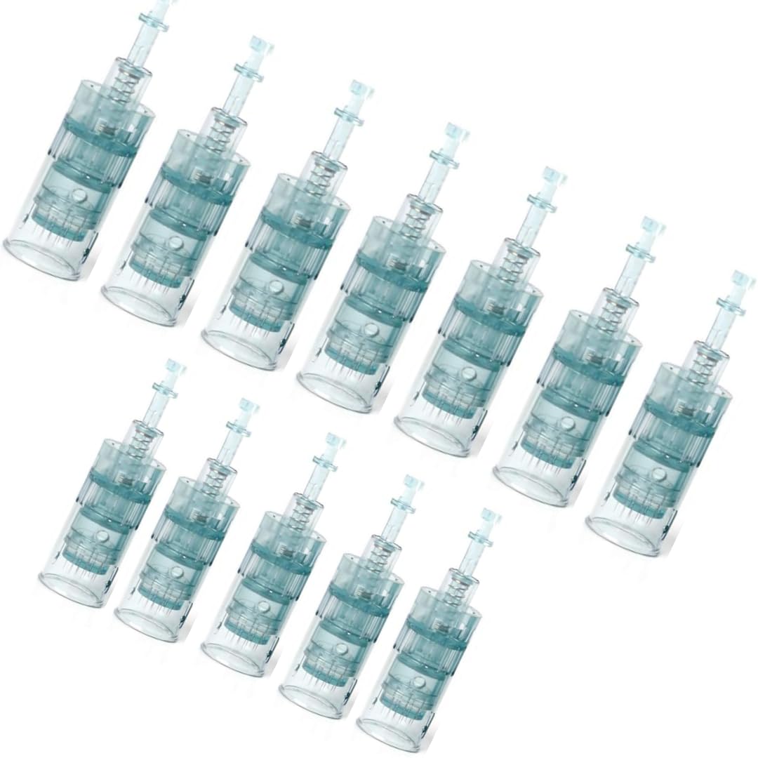 Dr Pen Ultima M8 Replacement Cartridges – Nano 11/16/36 Pin Tips, Original Disposable Cartridges for M8 Bayonet Model, 12PCS